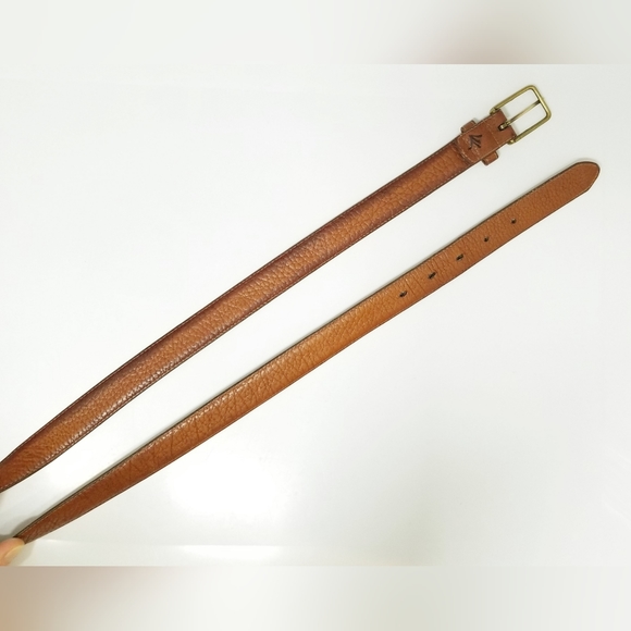 Ralph Lauren 1" Pebbled Leather  Belt with Brass Buckle & Signature Pony 36 - Picture 7 of 14